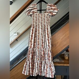 Floral printed midi dress